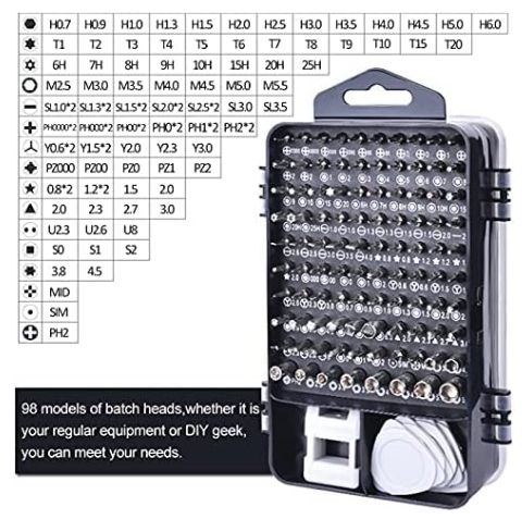Juego de destornilladores 115 PCS
