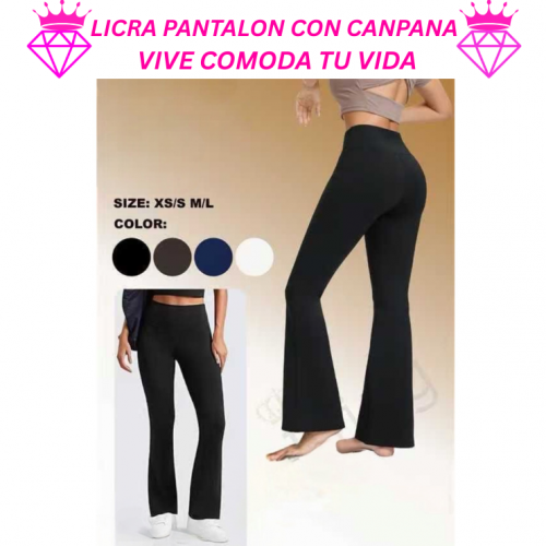LICRA PANTALON CON CAMPANA LIKE A QUEEM