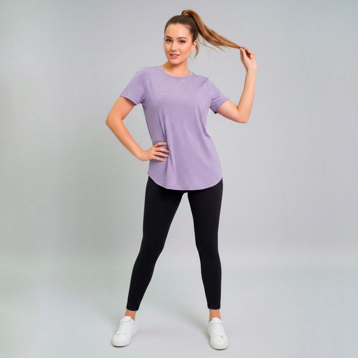 Blusa Solida Cuello Redondo Skechers