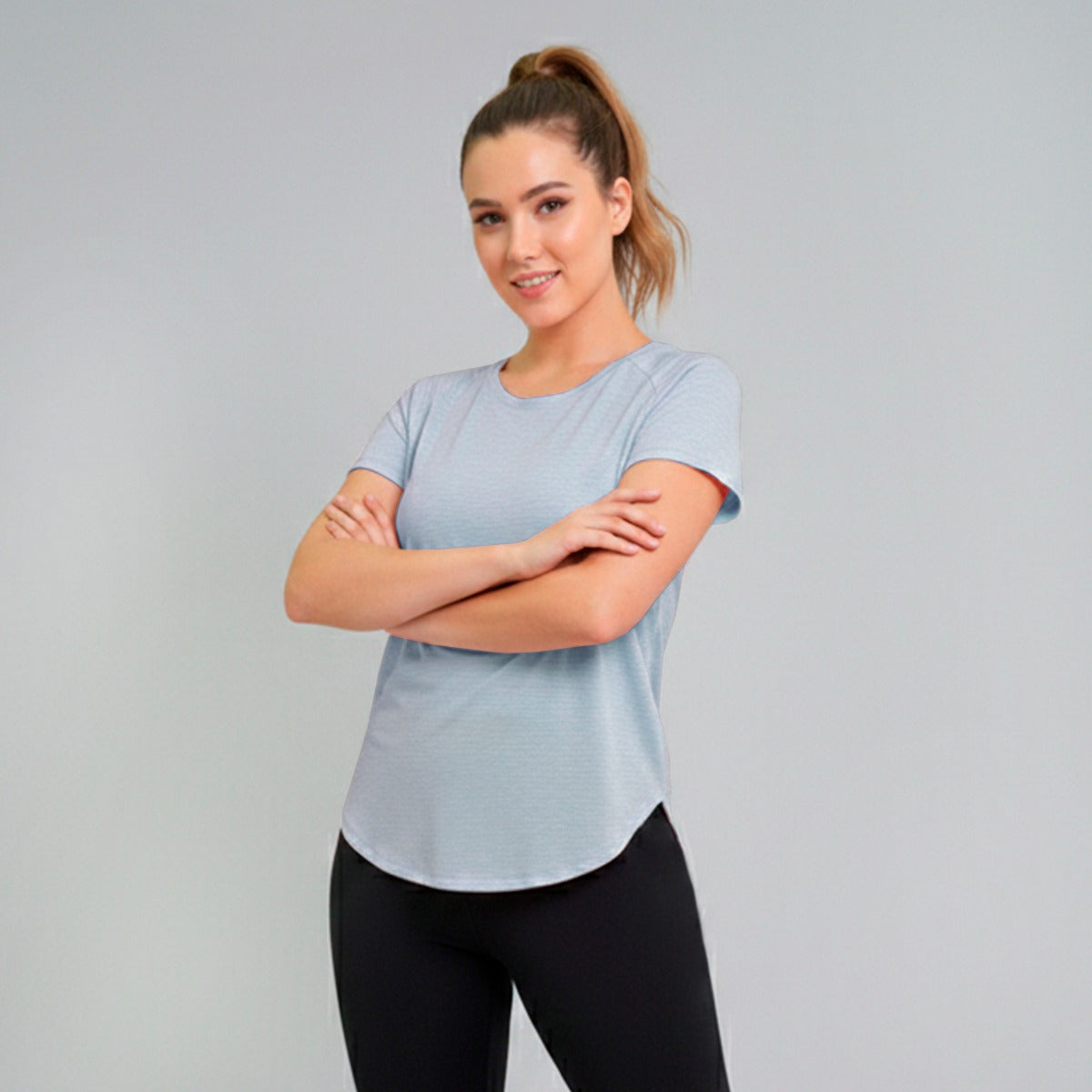 Blusa Solida Cuello Redondo Skechers