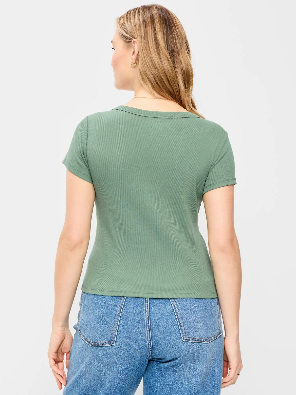 Blusa verde 2x2 cuello v